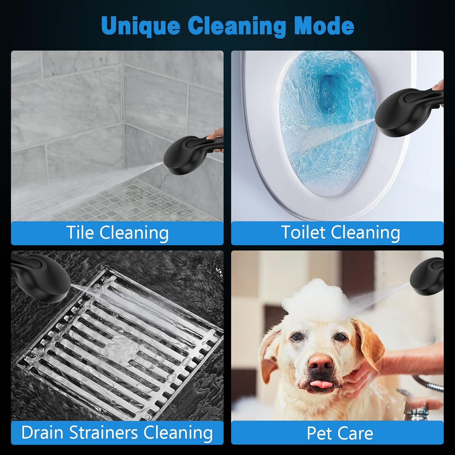 AquaNurture 9 Function Hand Showers Head ABS