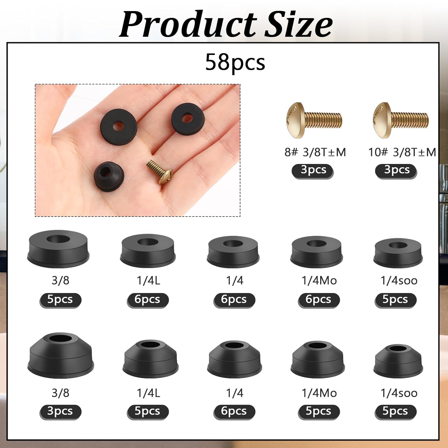 AquaNurture Washers for Water Faucets 58Pcs