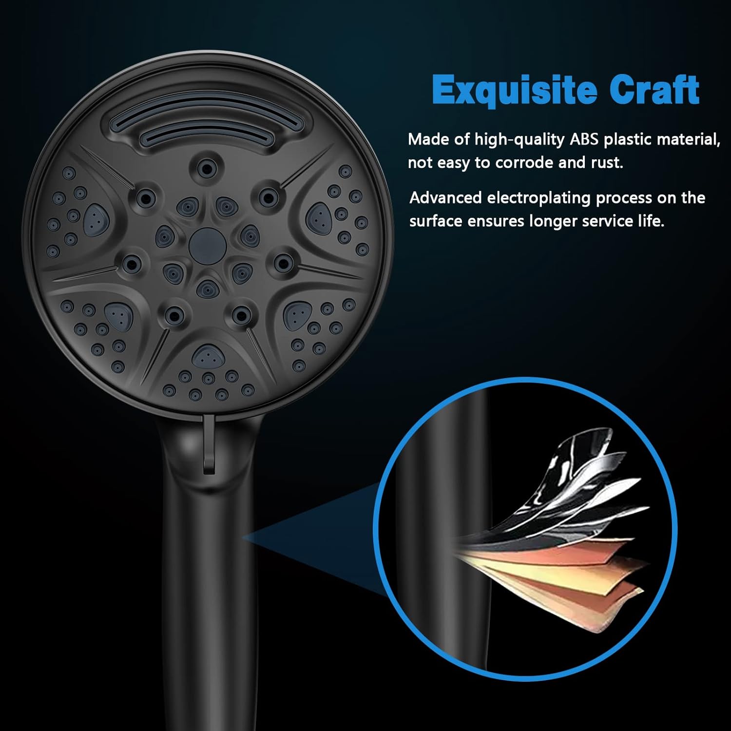 AquaNurture 9 Function Hand Showers Head ABS