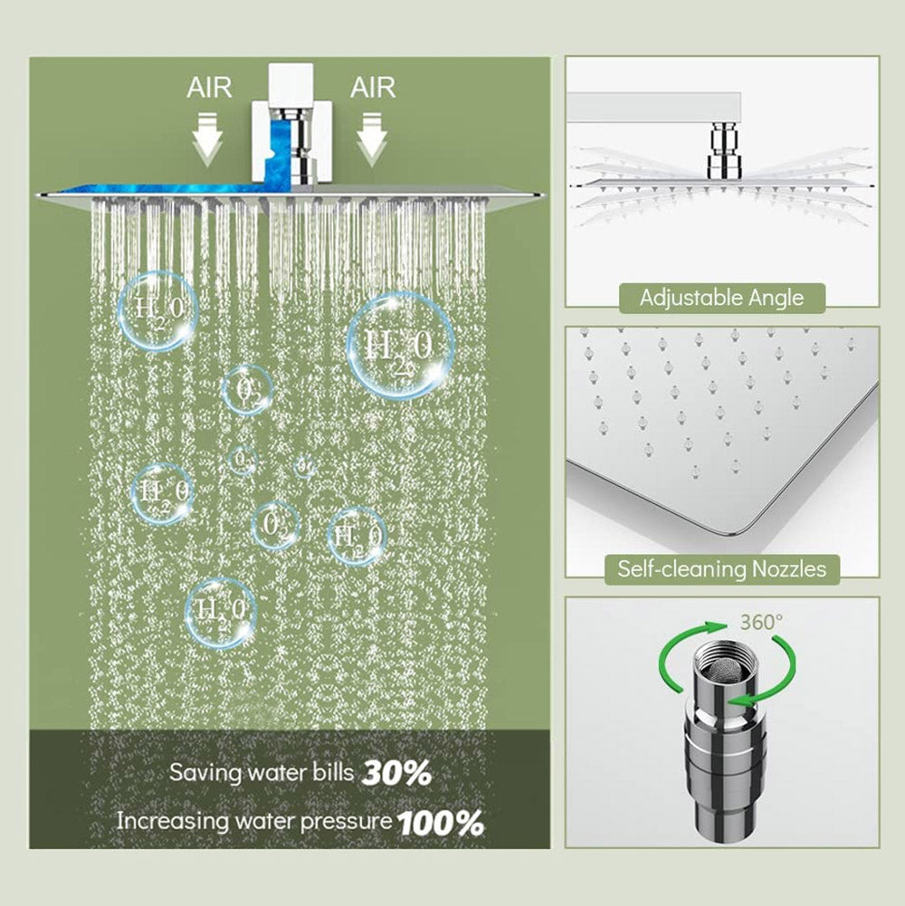 AquaNurture Rain Shower Heads Square